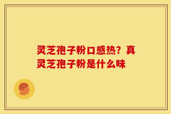 灵芝孢子粉口感热?真灵芝孢子粉是什么味