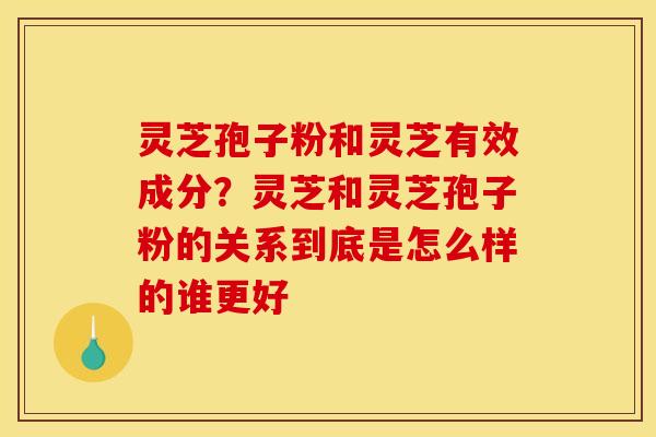 灵芝孢子粉和灵芝有效成分?灵芝和灵芝孢子粉的关系到底是怎么样的谁更好