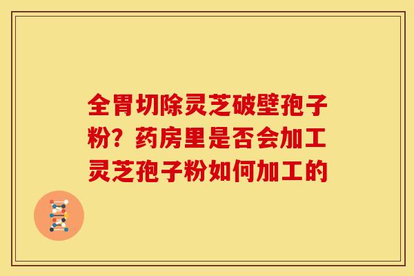 全胃切除灵芝破壁孢子粉？药房里是否会加工灵芝孢子粉如何加工的