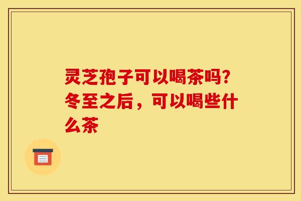 灵芝孢子可以喝茶吗？冬至之后，可以喝些什么茶