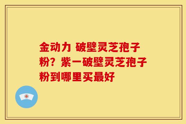 金动力 破壁灵芝孢子粉？紫一破壁灵芝孢子粉到哪里买最好