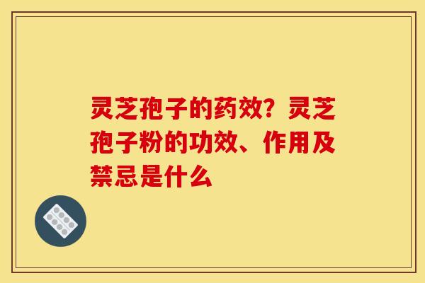 灵芝孢子的药效?灵芝孢子粉的功效、作用及禁忌是什么