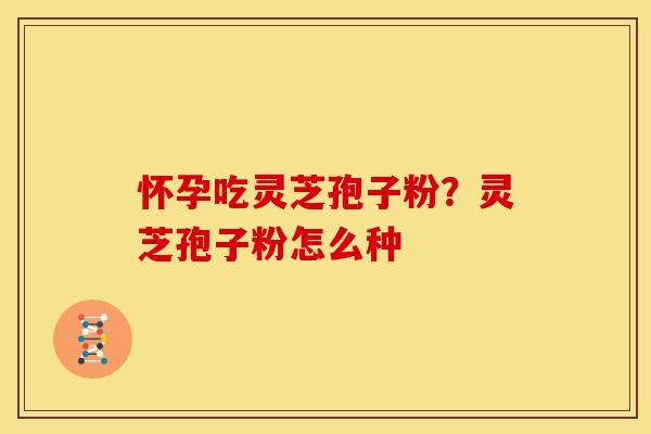 怀孕吃灵芝孢子粉？灵芝孢子粉怎么种