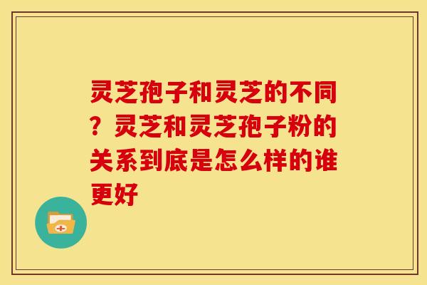 灵芝孢子和灵芝的不同?灵芝和灵芝孢子粉的关系到底是怎么样的谁更好