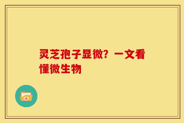 灵芝孢子显微?一文看懂微生物