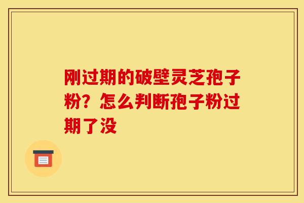 刚过期的破壁灵芝孢子粉?怎么判断孢子粉过期了没