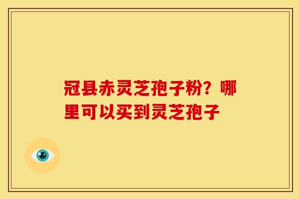 冠县赤灵芝孢子粉?哪里可以买到灵芝孢子