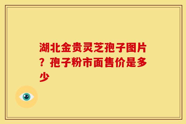 湖北金贵灵芝孢子图片?孢子粉市面售价是多少