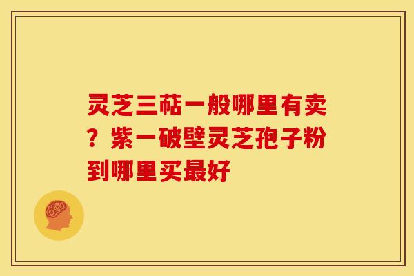 灵芝三萜一般哪里有卖？紫一破壁灵芝孢子粉到哪里买最好