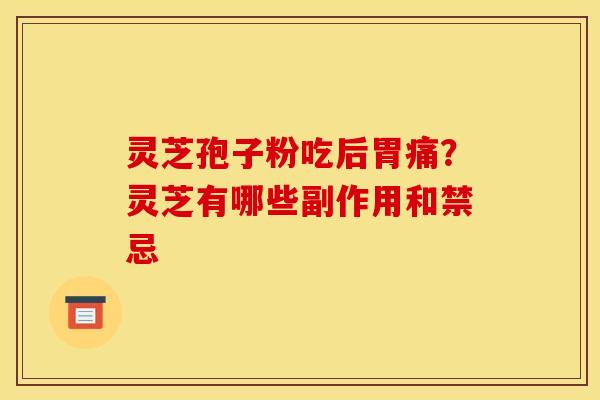 灵芝孢子粉吃后胃痛?灵芝有哪些副作用和禁忌