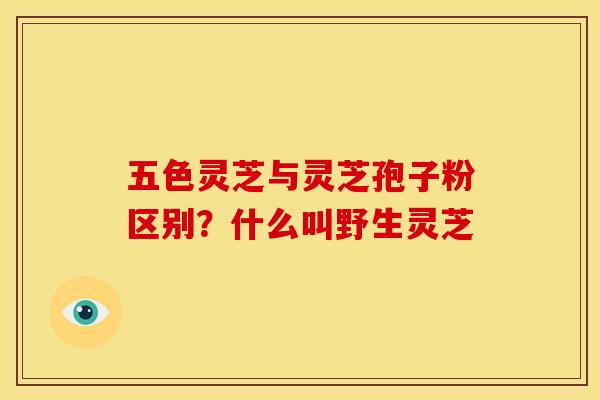 五色灵芝与灵芝孢子粉区别？什么叫野生灵芝