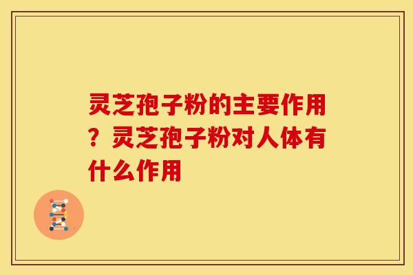 灵芝孢子粉的主要作用?灵芝孢子粉对人体有什么作用
