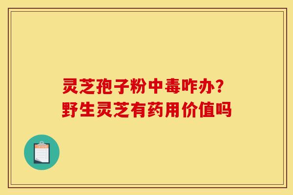 灵芝孢子粉中毒咋办?野生灵芝有药用价值吗