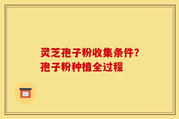 灵芝孢子粉收集条件?孢子粉种植全过程