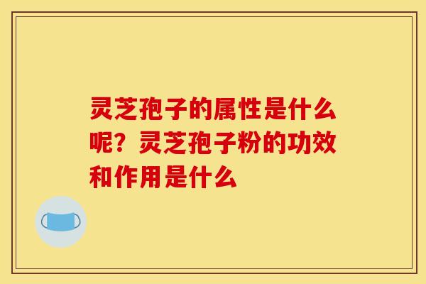 灵芝孢子的属性是什么呢?灵芝孢子粉的功效和作用是什么