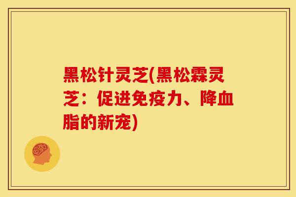黑松针灵芝(黑松霖灵芝:促进免疫力、降血脂的新宠)