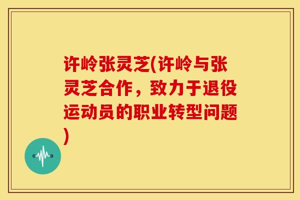 许岭张灵芝(许岭与张灵芝合作，致力于退役运动员的职业转型问题)