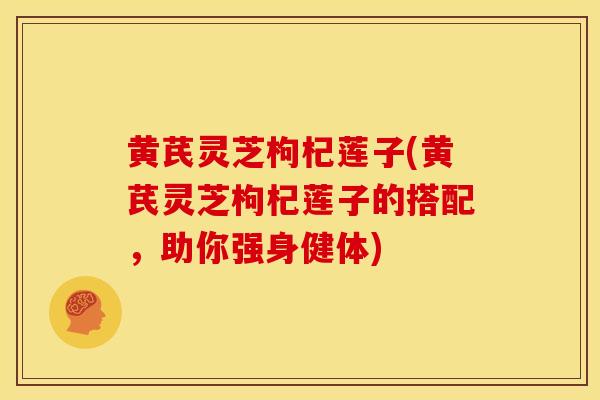 黄芪灵芝枸杞莲子(黄芪灵芝枸杞莲子的搭配,助你强身健体)