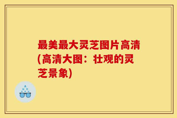 最美最大灵芝图片高清(高清大图：壮观的灵芝景象)