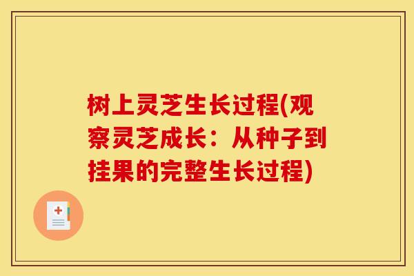 树上灵芝生长过程(观察灵芝成长:从种子到挂果的完整生长过程)