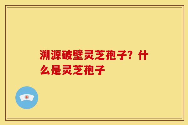 溯源破壁灵芝孢子?什么是灵芝孢子