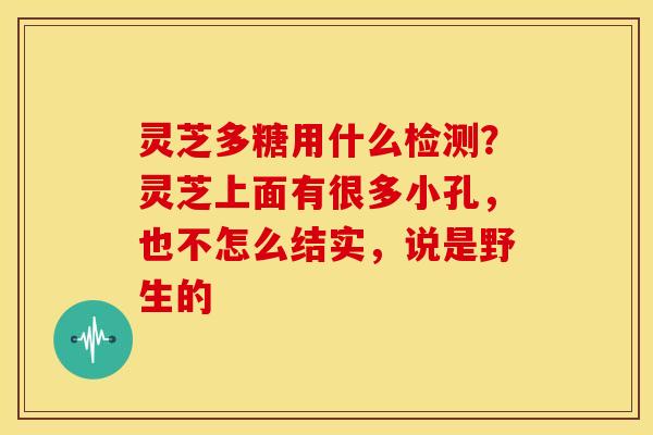 灵芝多糖用什么检测?灵芝上面有很多小孔,也不怎么结实,说是野生的