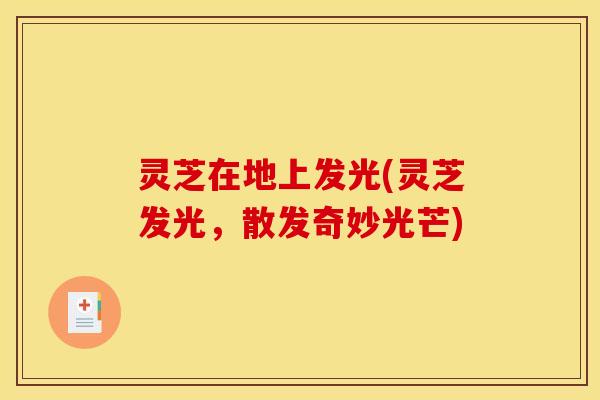 灵芝在地上发光(灵芝发光，散发奇妙光芒)