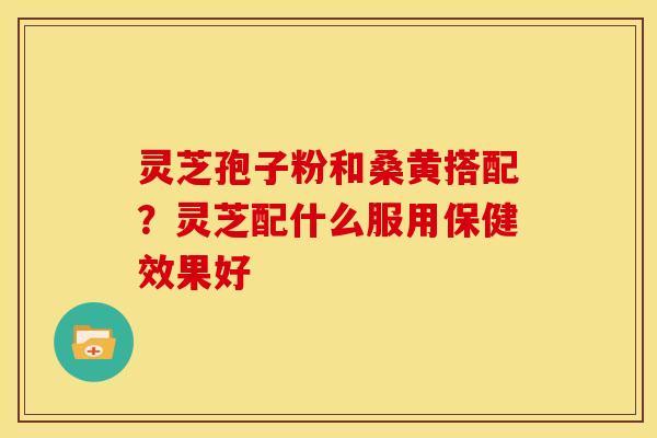 灵芝孢子粉和桑黄搭配?灵芝配什么服用保健效果好