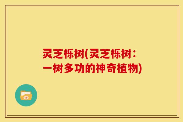 灵芝栎树(灵芝栎树:一树多功的神奇植物)