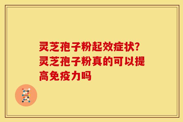 灵芝孢子粉起效症状？灵芝孢子粉真的可以提高免疫力吗