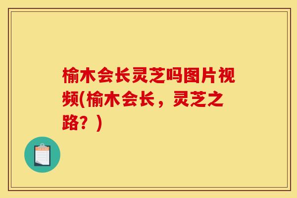 榆木会长灵芝吗图片视频(榆木会长,灵芝之路?)