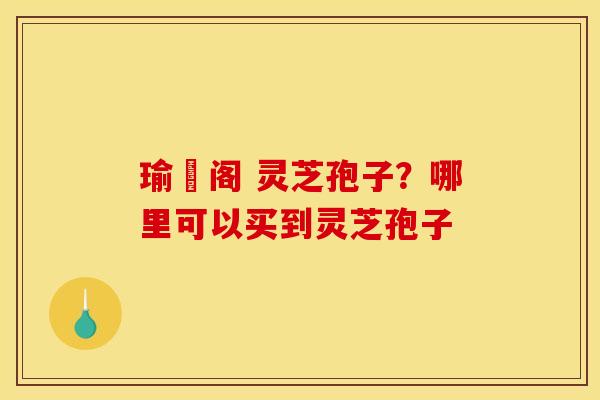 瑜璟阁 灵芝孢子?哪里可以买到灵芝孢子