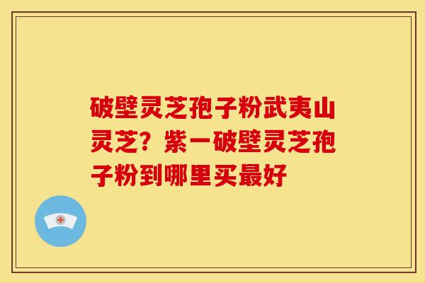 破壁灵芝孢子粉武夷山灵芝？紫一破壁灵芝孢子粉到哪里买最好