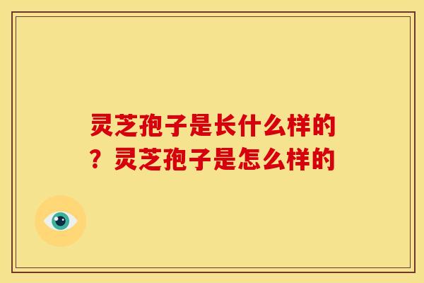 灵芝孢子是长什么样的?灵芝孢子是怎么样的