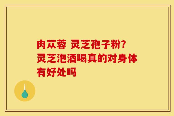肉苁蓉 灵芝孢子粉?灵芝泡酒喝真的对身体有好处吗