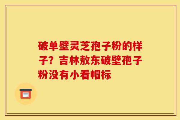 破单壁灵芝孢子粉的样子?吉林敖东破壁孢子粉没有小看帽标