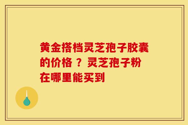黄金搭档灵芝孢子胶囊的价格 ?灵芝孢子粉在哪里能买到