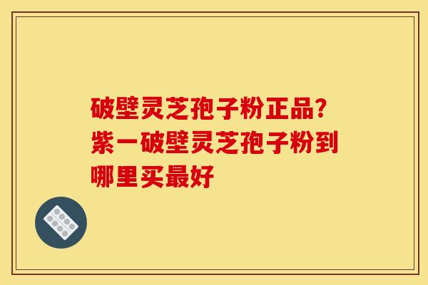 破壁灵芝孢子粉正品?紫一破壁灵芝孢子粉到哪里买最好
