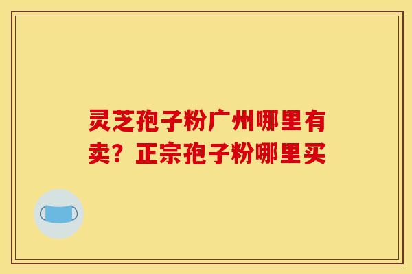 灵芝孢子粉广州哪里有卖？正宗孢子粉哪里买