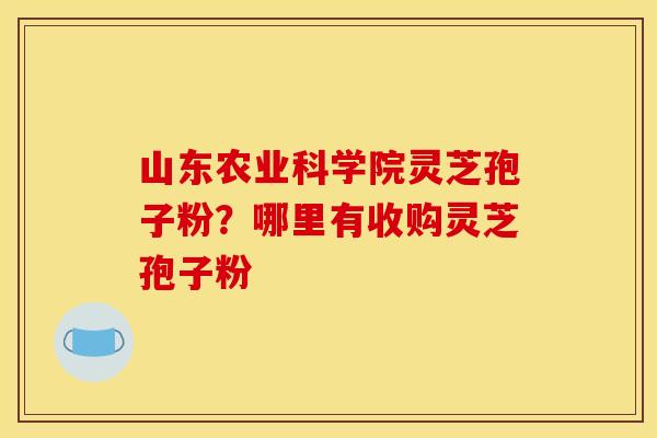 山东农业科学院灵芝孢子粉?哪里有收购灵芝孢子粉