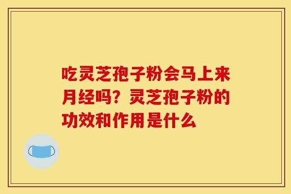 吃灵芝孢子粉会马上来月经吗？灵芝孢子粉的功效和作用是什么