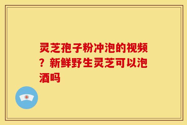 灵芝孢子粉冲泡的视频?新鲜野生灵芝可以泡酒吗
