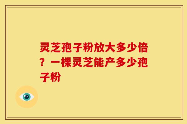灵芝孢子粉放大多少倍？一棵灵芝能产多少孢子粉