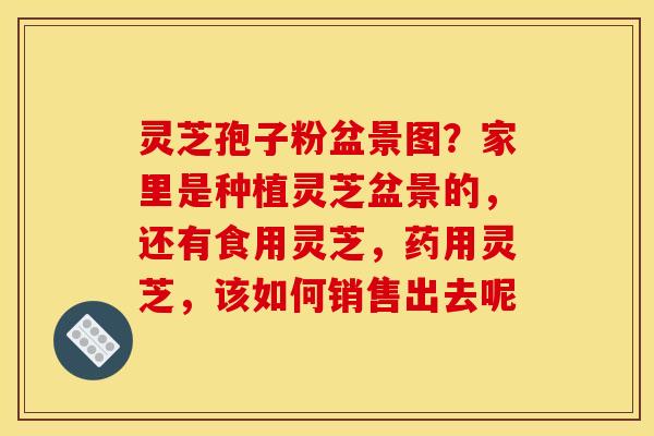 灵芝孢子粉盆景图?家里是种植灵芝盆景的,还有食用灵芝,药用灵芝,该如何销售出去呢
