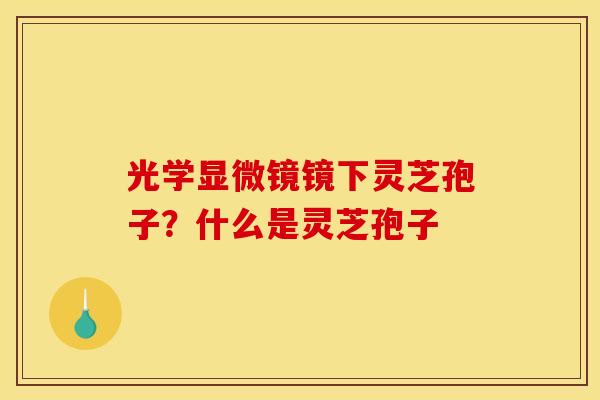 光学显微镜镜下灵芝孢子?什么是灵芝孢子