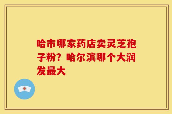 哈市哪家药店卖灵芝孢子粉？哈尔滨哪个大润发最大