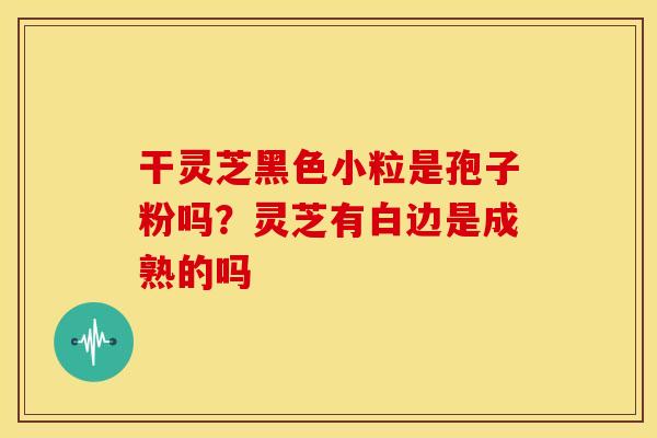 干灵芝黑色小粒是孢子粉吗？灵芝有白边是成熟的吗