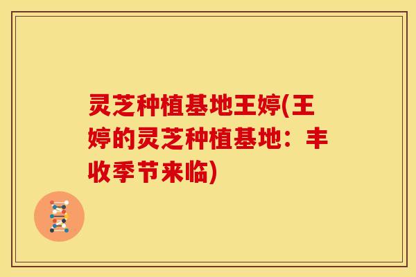 灵芝种植基地王婷(王婷的灵芝种植基地：丰收季节来临)