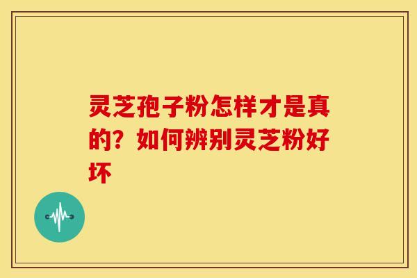 灵芝孢子粉怎样才是真的？如何辨别灵芝粉好坏