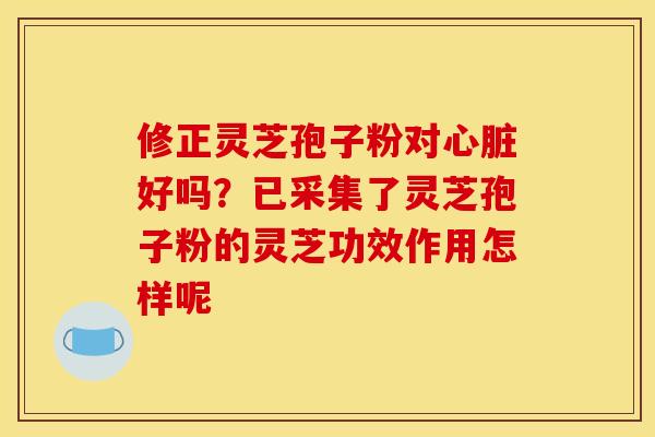 修正灵芝孢子粉对心脏好吗?已采集了灵芝孢子粉的灵芝功效作用怎样呢